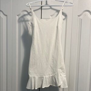 Princess Polly White Ruffled Mini Slip Dress